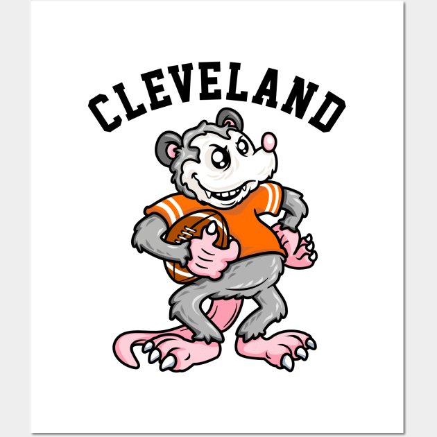 Cleveland Football Possum Fans Wall Art by PnJ